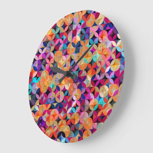 Bright Circles Abstracte  achtergrond Grote Klok (Hoek)