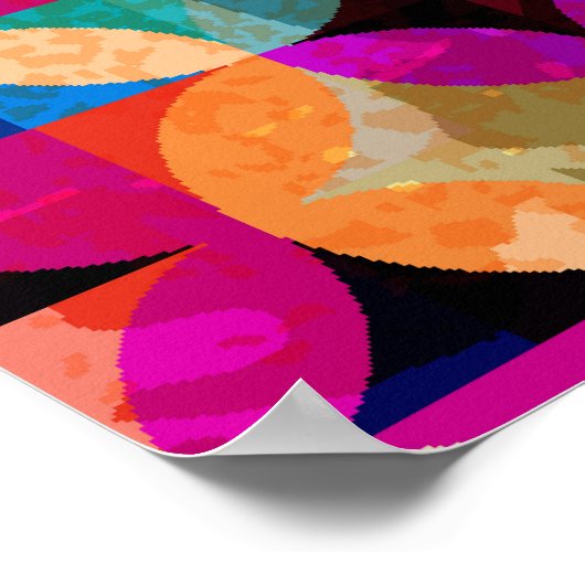 Bright Circles Abstracte  achtergrond Poster (Hoek)