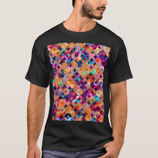 Bright Circles Abstracte achtergrond T-shirt (Voorkant)