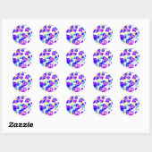 Bright Circles Waterverf Stippen Ronde Sticker (Vel)