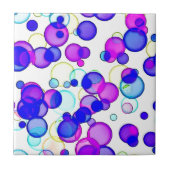 Bright Circles Waterverf Stippen Tegeltje (Voorkant)