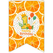 Bright Citrus 1e verjaardag Vlaggetjes (Eerste vlag)
