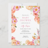 Bright Citrus en Flirty Flowers Baby shower Kaart (Voorkant)