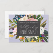 Bright Citrus Flowers... zal je mijn bruidsmeisje  Kaart (Voorkant / Achterkant)