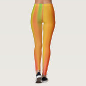 Bright Citrus kleuren Sinaasappel geel groen Leggings (Achterkant)