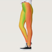 Bright Citrus kleuren Sinaasappel geel groen Leggings (Links)