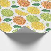 Bright Citrus Slice Pattern Gift Wrap Cadeaupapier (Hoek)