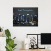 Bright City Manhattan Poster (Thuiskantoor)