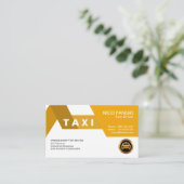 Bright Classy Energetic Oranje Zest Taxi Service Visitekaartje (Staand voorkant)