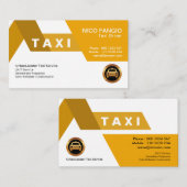 Bright Classy Energetic Oranje Zest Taxi Service Visitekaartje (Voorkant / Achterkant)