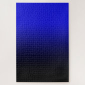 Bright Cobalt Blue en Black Ombre Legpuzzel (Verticaal)
