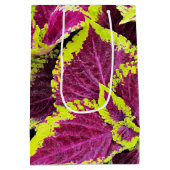 Bright Coleus Leaf Design Medium Cadeauzakje (Achterkant)