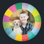 Bright Color Wheel Round Photo Magnet<br><div class="desc">Een leuk cadeau voor vrienden en familie dit kleurrijke regenbooglijst is de perfecte aanvulling op elke leuke foto.</div>