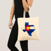 Bright Colorado vlag Texas omtrek canvas tas (Voorkant (product))