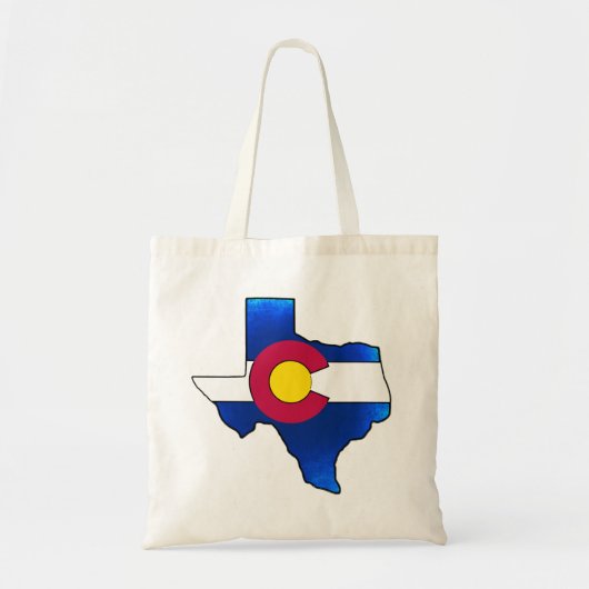 Bright Colorado vlag Texas omtrek canvas tas (Voorkant)