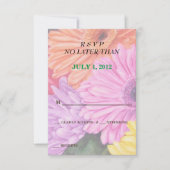 BRIGHT COLORED GERBERS  RSVP-KAARTEN RSVP KAARTJE (Voorkant)