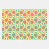Bright colored retro flower inpakpapier vel (Voorkant 3)