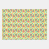 Bright colored retro flower inpakpapier vel (Voorkant 2)