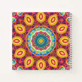 Bright Colorful Abstract Floral Mandala Notitieboek (Achterkant)