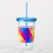 Bright Colorful Abstract Geometric Pattern Acryl Drinkbeker (Rechts)