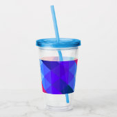 Bright Colorful Abstract Geometric Pattern Acryl Drinkbeker (Links)