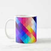 Bright Colorful Abstract Geometric Pattern Koffiemok (Links)