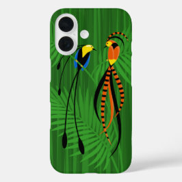Bright Colorful Birds of Paradise iPhone 16 Hoesje