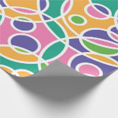 Bright Colorful Crazy Circles Pattern Cadeaupapier (Hoek)