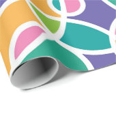 Bright Colorful Crazy Circles Pattern Cadeaupapier (Rol Hoek)
