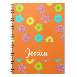 Bright colorful donuts notitieboek