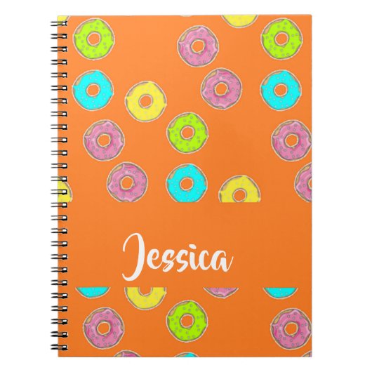 Bright colorful donuts notitieboek (Voorkant)