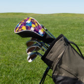 Bright Colorful Exotic Tropic Painted flowers. Golfheadcover (Insitu)