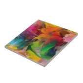 Bright Colorful Feather Art Tegeltje (Zijkant)