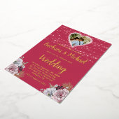 BRIGHT COLORFUL FLORAL FOLIE UITNODIGING (Gedraaid)