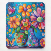 Bright Colorful Floral Muismat (Voorkant)