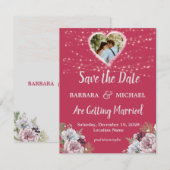 BRIGHT COLORFUL FLORAL SAVE THE DATE (Voorkant / Achterkant)