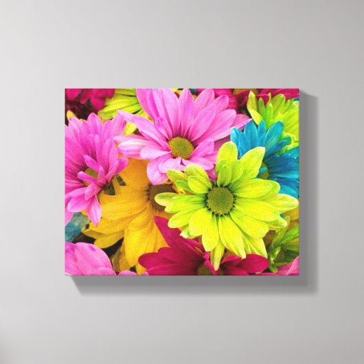 BRIGHT COLORFUL FLOWERS CANVAS AFDRUK (Voorkant)