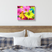 BRIGHT COLORFUL FLOWERS CANVAS AFDRUK (Insitu (Slaapkamer))