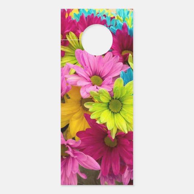 BRIGHT COLORFUL FLOWERS DEURHANGER (Voorkant)