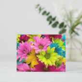 BRIGHT COLORFUL FLOWERS FEESTDAGENKAART (Staand voorkant)