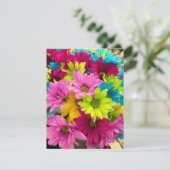 BRIGHT COLORFUL FLOWERS KAART (Staand voorkant)