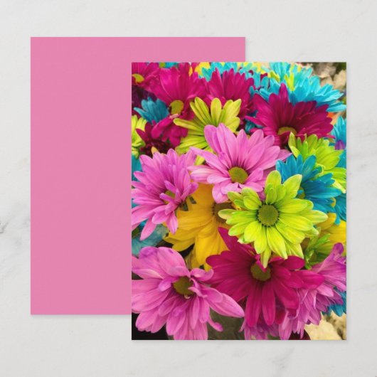 BRIGHT COLORFUL FLOWERS KAART (Voorkant / Achterkant)