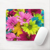 BRIGHT COLORFUL FLOWERS MUISMAT (Met muis)