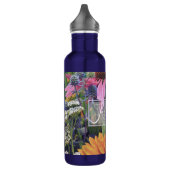 Bright Colorful Flowers Personalised Waterfles (Links)