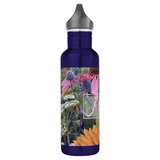 Bright Colorful Flowers Personalised Waterfles (Links)