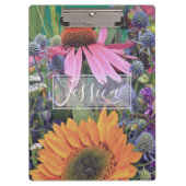 Bright Colorful Flowers Photo Personalised Klembord (Voorkant)