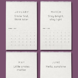 Bright & Colorful Inspiration Wall Calendar Kalender