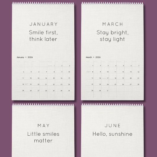 Bright & Colorful Inspiration Wall Calendar Kalender