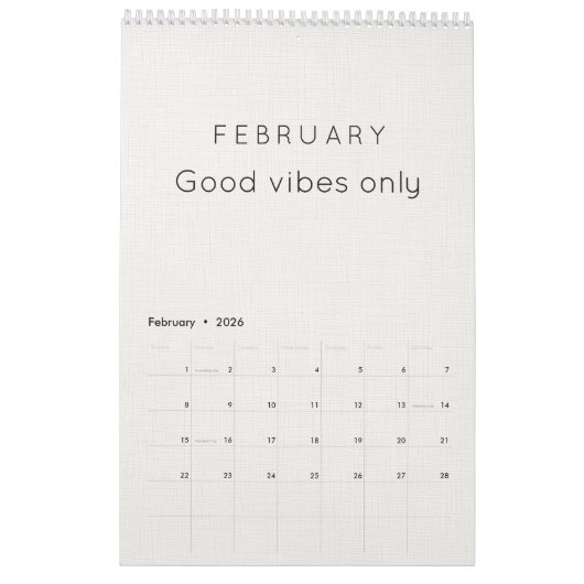 Bright & Colorful Inspiration Wall Calendar Kalender (Feb 2026)
