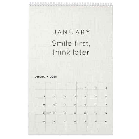 Bright & Colorful Inspiration Wall Calendar Kalender (Jan 2026)